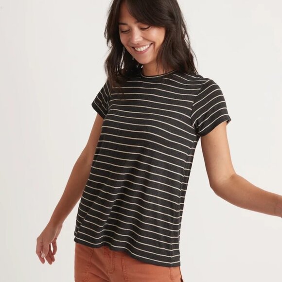 Marine Layer Swing Crew in Lurex Stripe - Size M - Picture 1 of 4